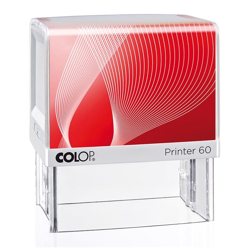 COLOP Printer 60 – Gehäuse weiß, Abdruckfarbe rot
