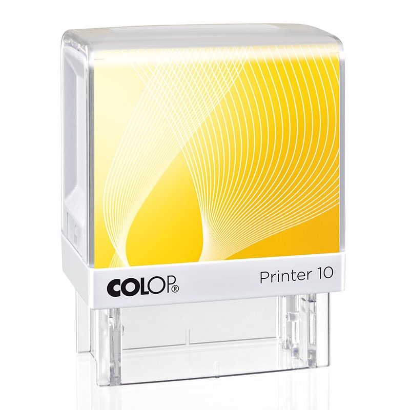 COLOP Printer 10 – Gehäuse weiß, Abdruckfarbe grün