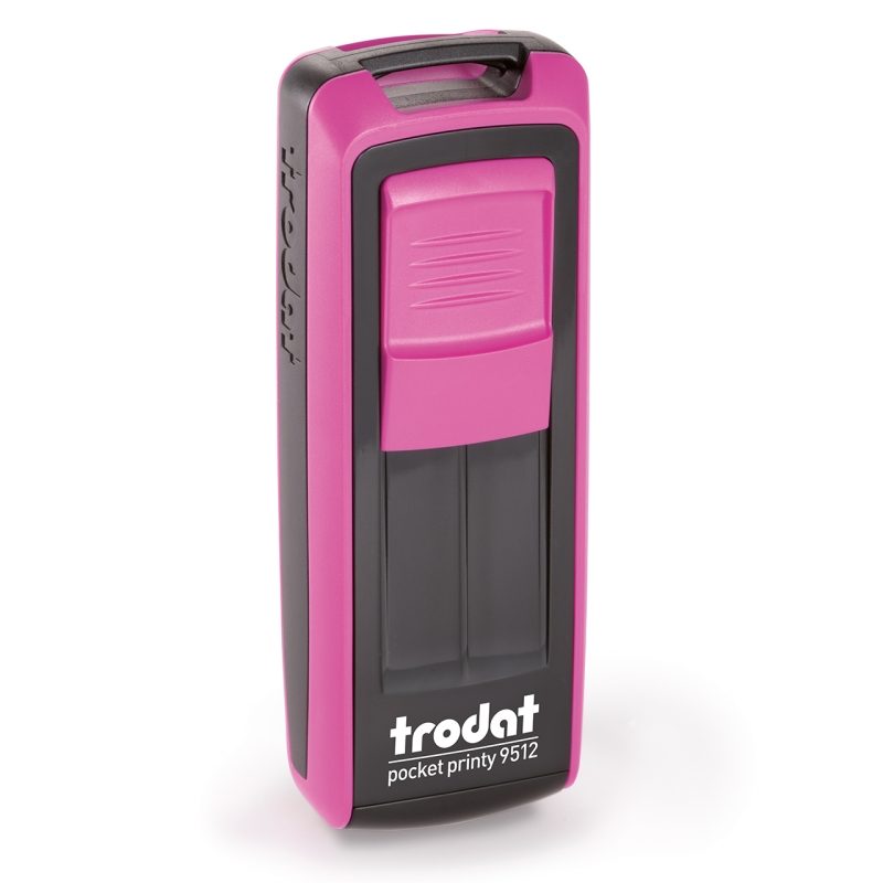 TRODAT Pocket Printy 9512 – Gehäuse pink, Abdruckfarbe schwarz