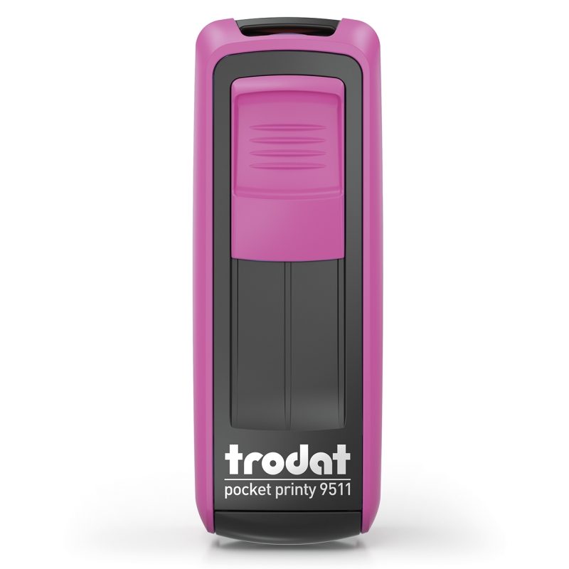 TRODAT Pocket Printy 9511 – Gehäuse pink, Abdruckfarbe schwarz