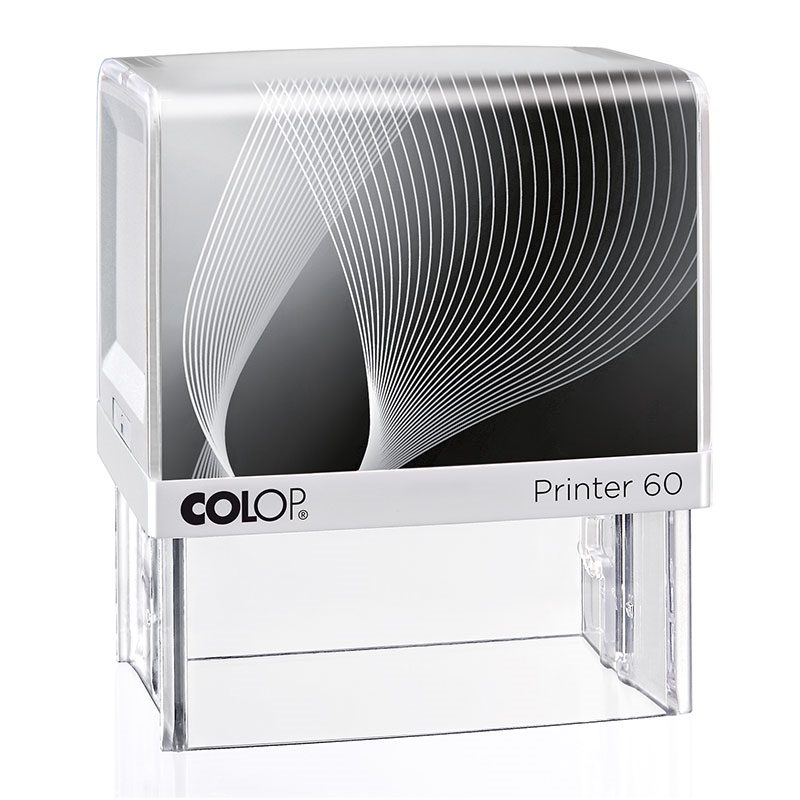 COLOP Printer 60 – Gehäuse weiß, Abdruckfarbe schwarz