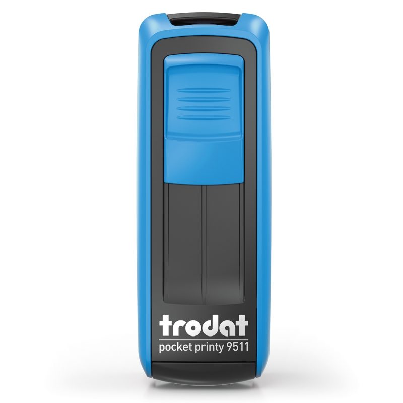 TRODAT Pocket Printy 9511 – Gehäuse blau, Abdruckfarbe schwarz