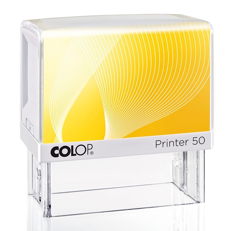 COLOP Printer 50 – Gehäuse weiß, Abdruckfarbe grün
