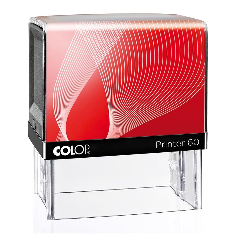 COLOP Printer 60 – Gehäuse schwarz, Abdruckfarbe rot
