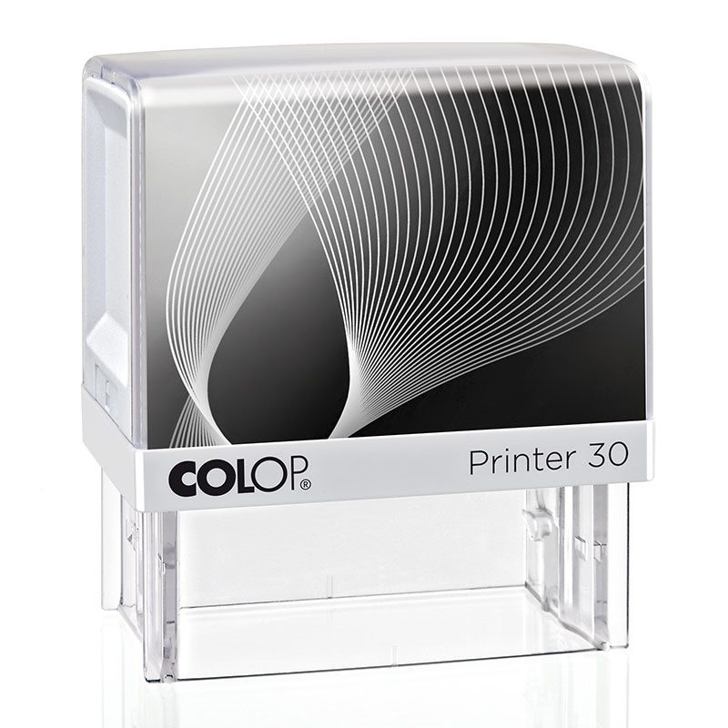 COLOP Printer 30 – Gehäuse weiß, Abdruckfarbe schwarz