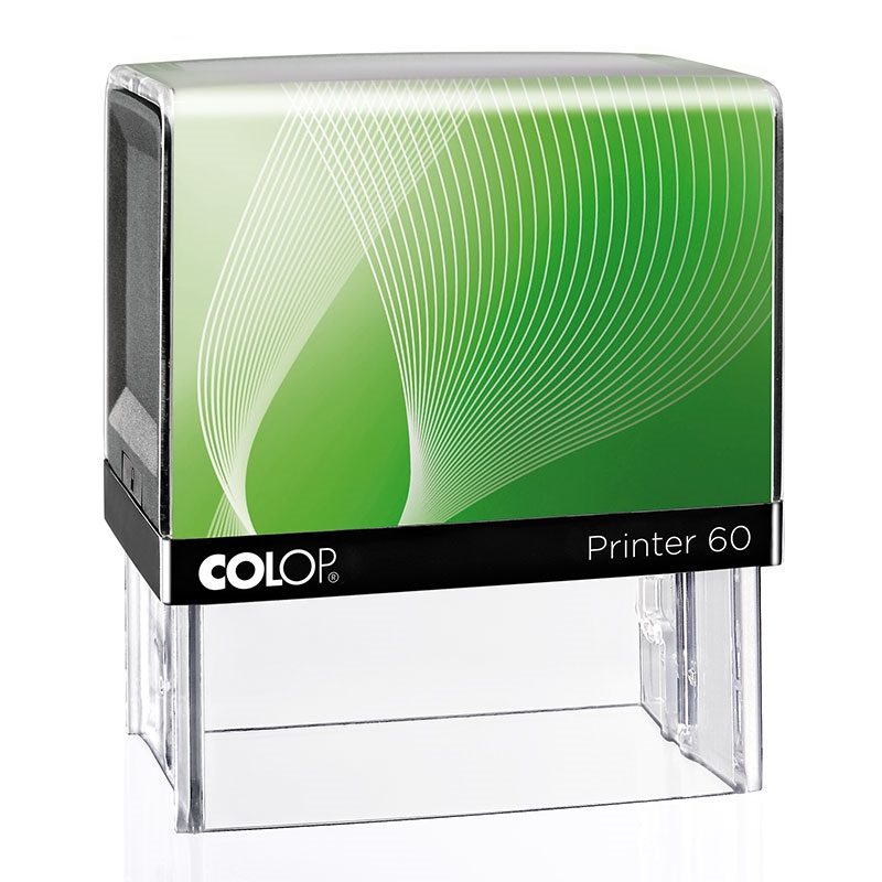 COLOP Printer 60 – Gehäuse schwarz, Abdruckfarbe grün