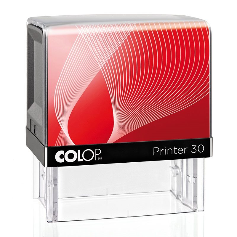 COLOP Printer 30 – Gehäuse schwarz, Abdruckfarbe rot