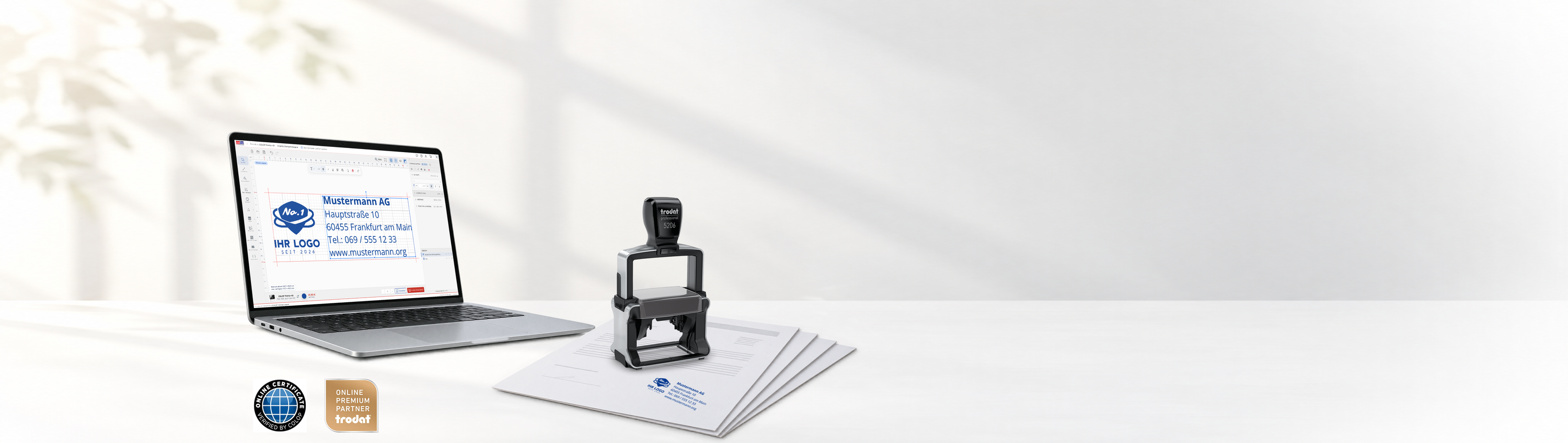 STELOG – Stempel online gestalten (Banner)